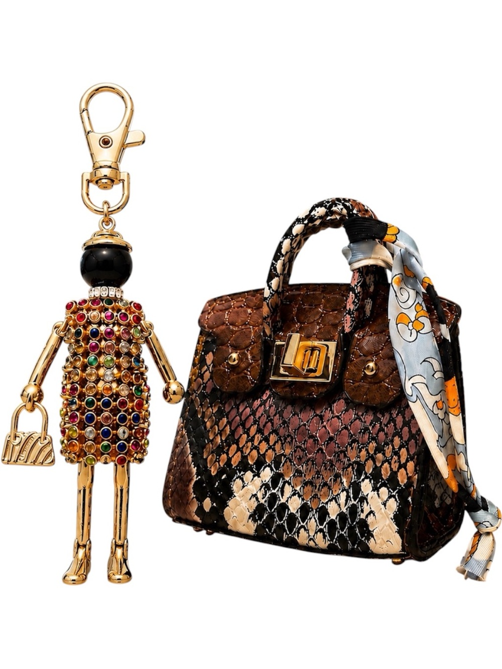 Bundle Fashion Keychain Mini bag charm + doll keychain NWT